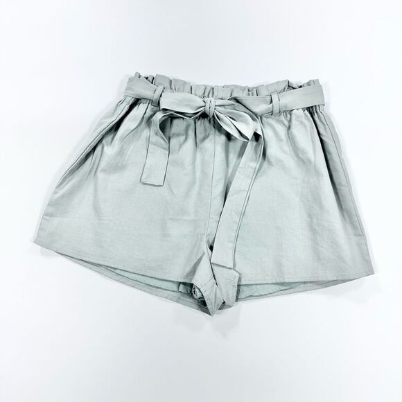 Lulus Pants - Lulus grey high waisted paper bag shorts L